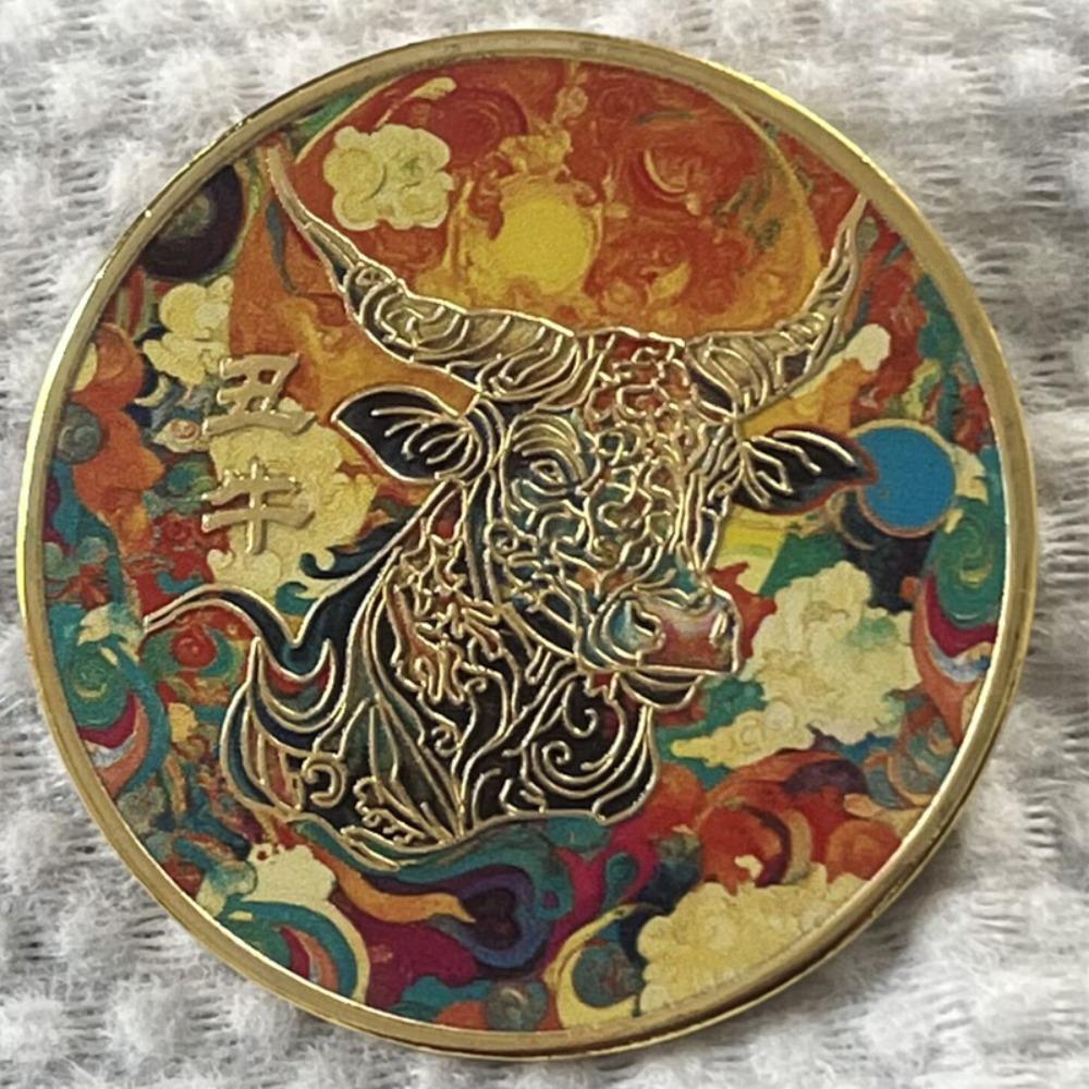 Colorful Zodiac Commemorative Medals, 12 pieces, Cartoon Zodiac Coins, Small Gifts, Random Gifts, Christmas gift, Stocking stuffers