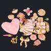 2/5/10P Stainless Steel Pendant Series Pink Pendant Multiple Choice Earring Components DIY Necklace Jewelry Accessories