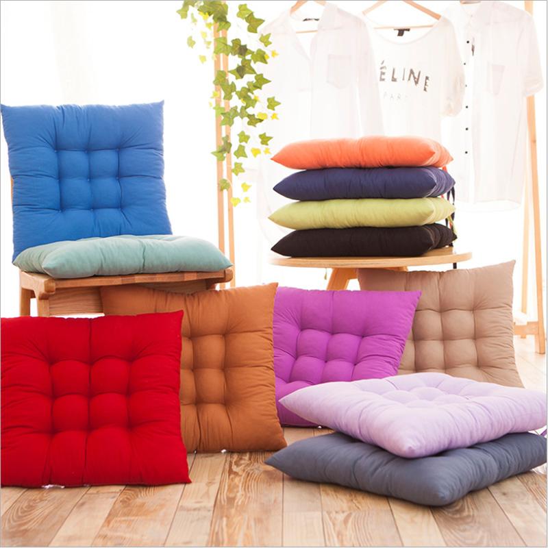 Thickened Solid Color Cushion Students Office Chair Pad Soft Computer Seat Pads Tatami Living Room Square Stool Cushions Mats