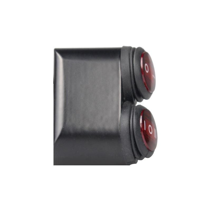 1pcs Motorcycle Switch, Aluminum Alloy Handlebar Spotlight Double Flash Switch Combination Modified Waterproof Switch With Indicator Light