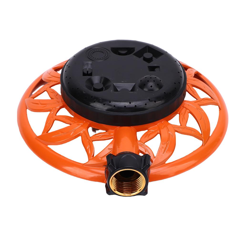 Lawn Sprinkler with Metal Decorative Base 8 Patterns Stationary Water Sprinkler for Watering Yard Lawn Garden