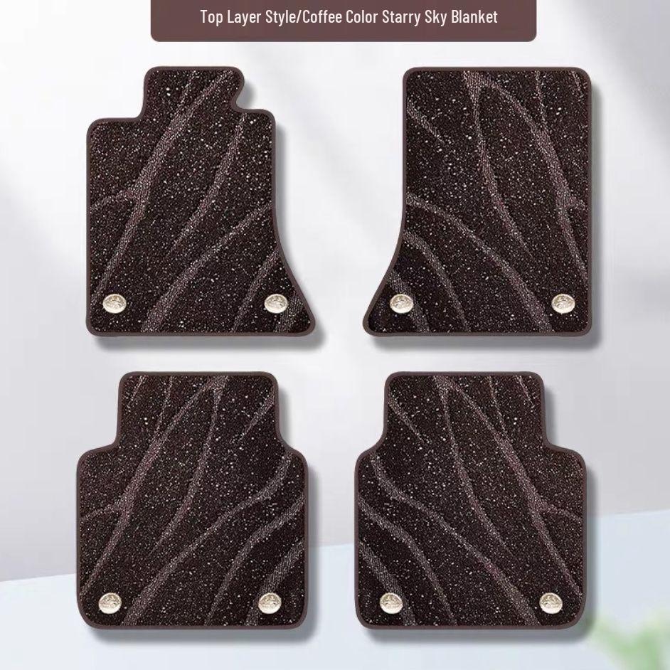 Universal Starry Sky Car Floor Mat - Eco-Friendly, Elbow Yarn, Main Driver, Single Piece