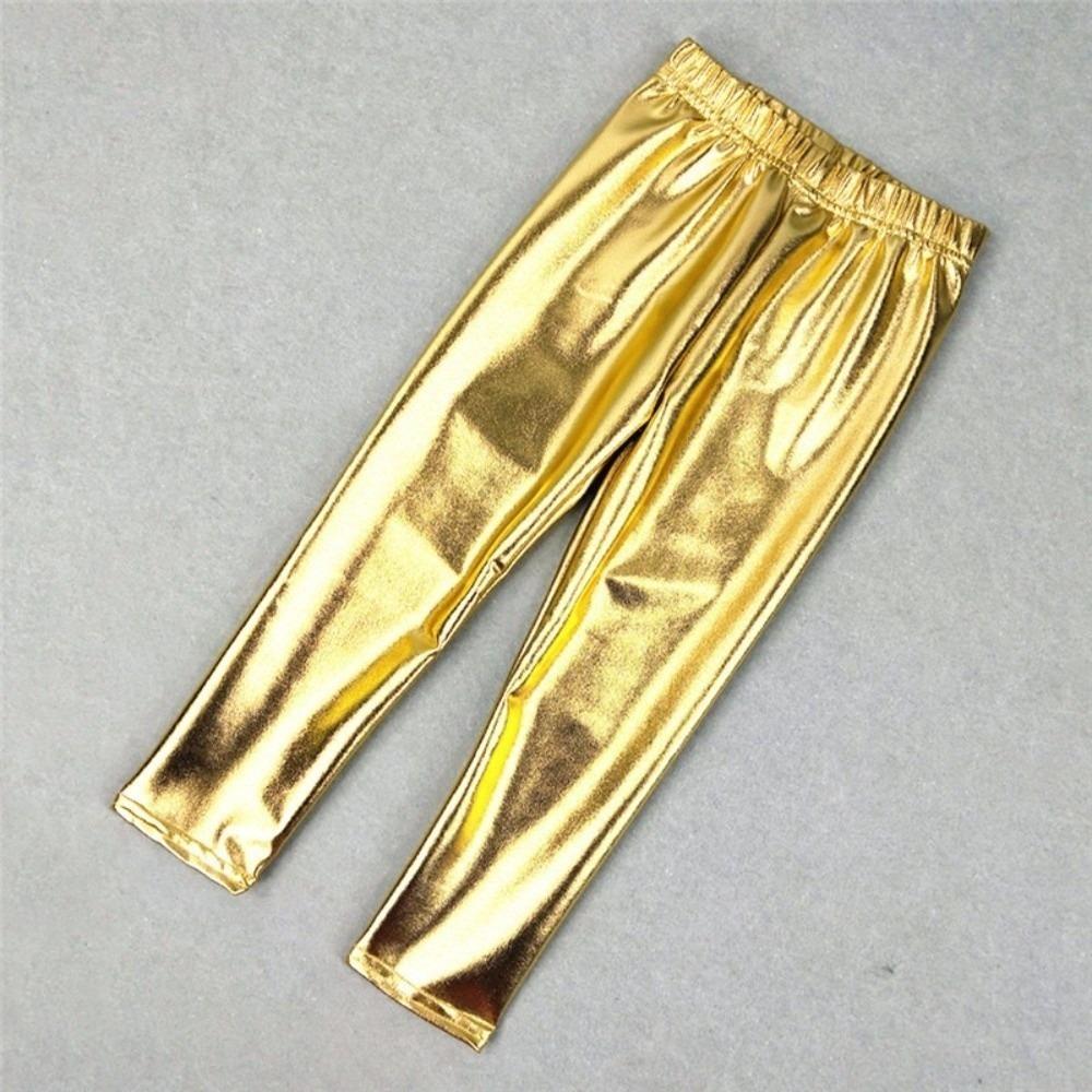 Gold Silver Pants Elastic Pencil Pants Fashion Skinny Girls