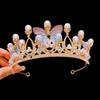 Gold Color Crystal Tiaras and Crowns Headband for Women Party Rhinestone Bridal Wedding Hair Accessories Jewelry Crown Tiara