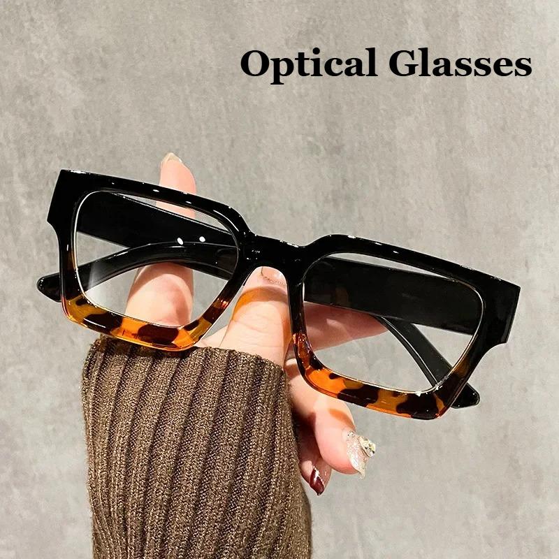 Luxury Women Men Blue Light Blocking Computer Eye Plain Glasses Vintage Colorful Oversized Optical Spectacle Eyeglasses Goggles