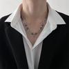 European American High Street Hip-Hop Rivet Splicing Necklace Neutral Dark Style Cuban Chain Punk Gothic Niche Couple Versatile