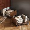 Large Capacity Rolling Storage Basket with Wheels Wire Basket Laundry Trolley  Bedroom