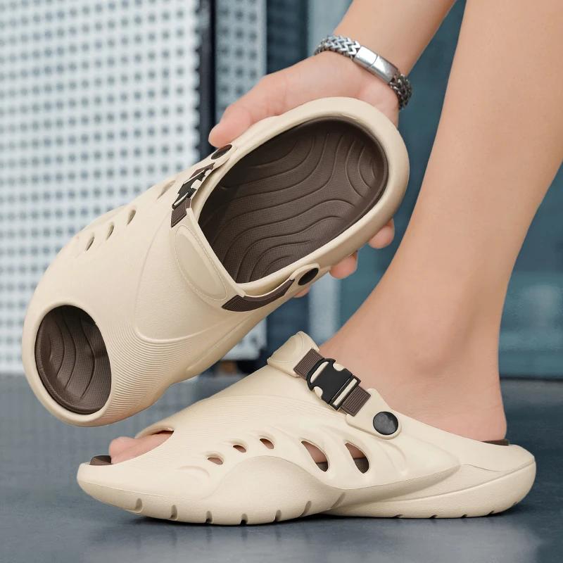 Fashion High Quality Men Outdoor Beach Shoes Slippers Soft Comfortable Sports Clogs Fashion Men Garden Shoes Men's Beach Sandals