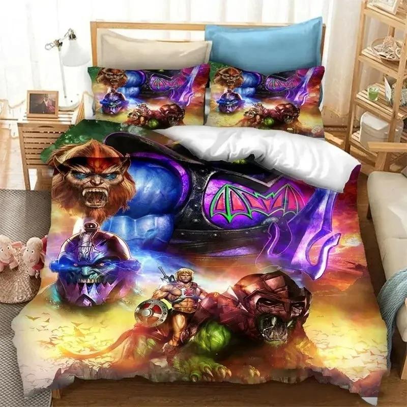 He man The Masters of The Universe Comfortable Duvet Quilt Cover Pillowcase Bedding Set Children Bedroom Decoration Home Textile