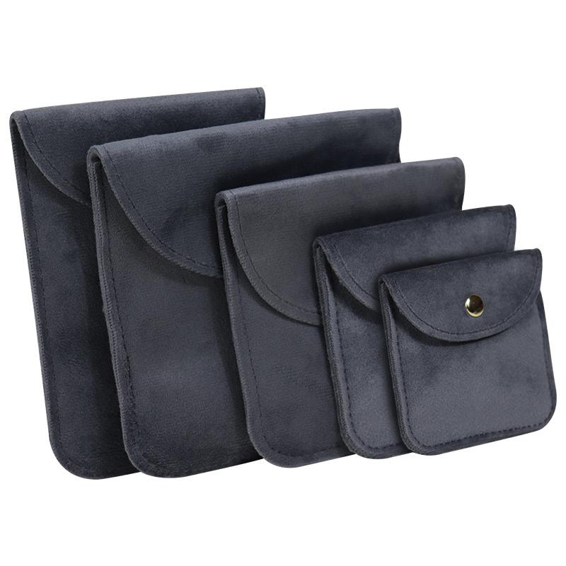 5pcsGold Buckle Jewelry Packaging, Buckle Bag, Double-sided Velvet Jewelry Bag, Ring Necklace Storage Bag, Purse Bag, Velvet Bag