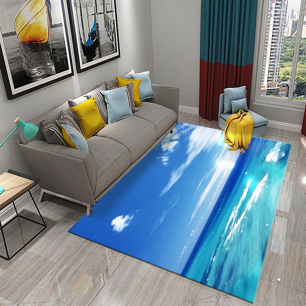 Bathroom Toilet Bedroom Kitchen Living Room Non-slip Floor Mat Sunset Ocean Beach Sky Landscape Rug