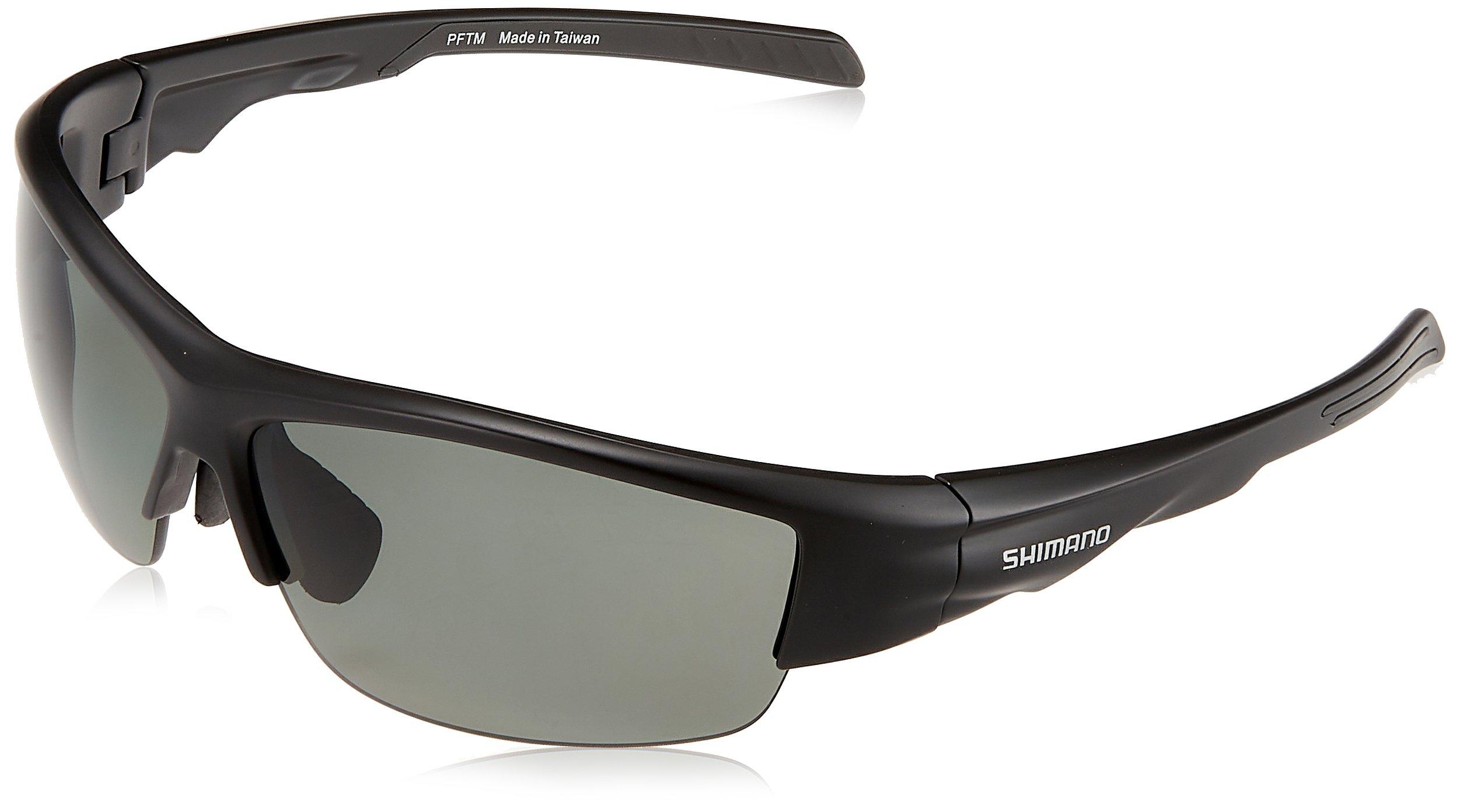 

SHIMANO Fishing Polarized Half Fishing Glasses PC Matte Free (SHIMANO) Sunglasses, Water-Repellent HG-066N, Black, Smoke,