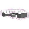 VidaXL Garden Lounge Set with Cushions 11 Pcs, Patio Sofas, Patio Furniture Set, Outdoor Furniture, Black 3255453