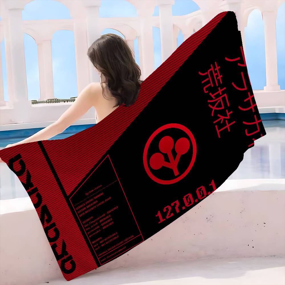 Fashion A-Arasaka Microfiber Printed Beach Towel Mountain Climbing Yoga Beach Swimming Running Absorbent Soft Towel