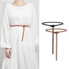 Women Thin Knotted PU Leather Belt Vintage Solid Color Long Skinny Waist Belts Female Lady Casual Coat Dress Decoration Straps