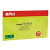 Bloc de notes adhésives - APLI - 125x75 mm - 100 feuilles - Vert vif - Repositionnables