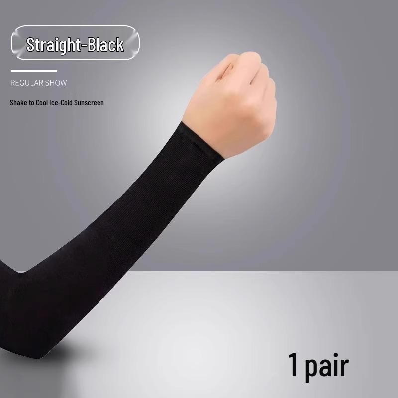 Women's Breathable Plus Size UV Protection Ice Silk Arm Sleeves for Summer Driving & Cycling
