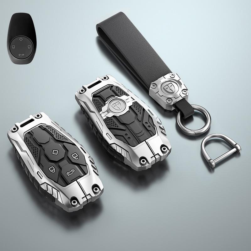 Styling Mouldings Zinc Alloy Car Smart Remote Key Cover Case Protector Holder Shell Bag For Leapmotor T03 S01 C11 C01 Type Keych