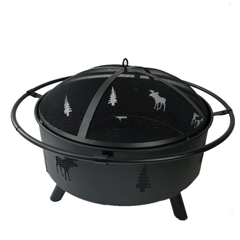Zhishi Square Camping Fire Pit & Grill