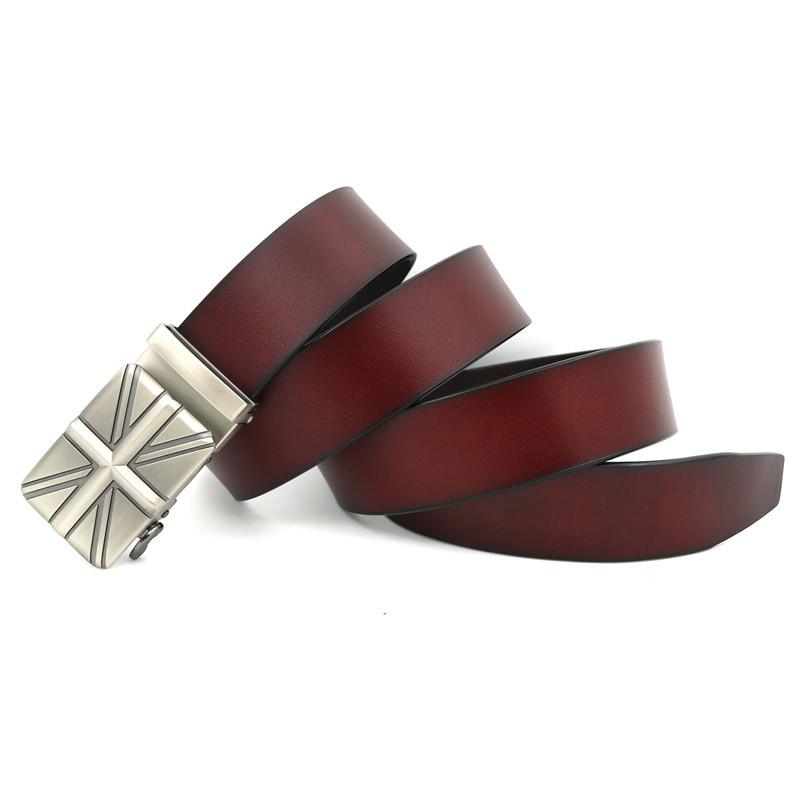 Hi Men's Leather Belt Luxury Designer Belts Men High Quality Male Metal Buckle Belt