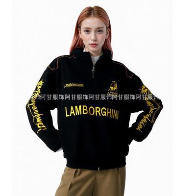 Racing Suit Jacket Motorcycle Cycling Suit Spring Men's and Women's Embroidered Retro Casual Jacket Trench Coat