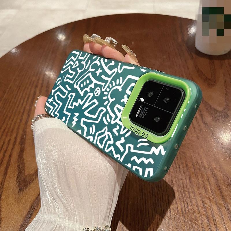 Capa de grafite fashion para iPhone 16 Samsung A55 A35 M35 S24 Xiaomi Redmi Note 13Pro 14C A3 Huawei Honor 200 Capa anti-arranhões à prova de choque para telefone