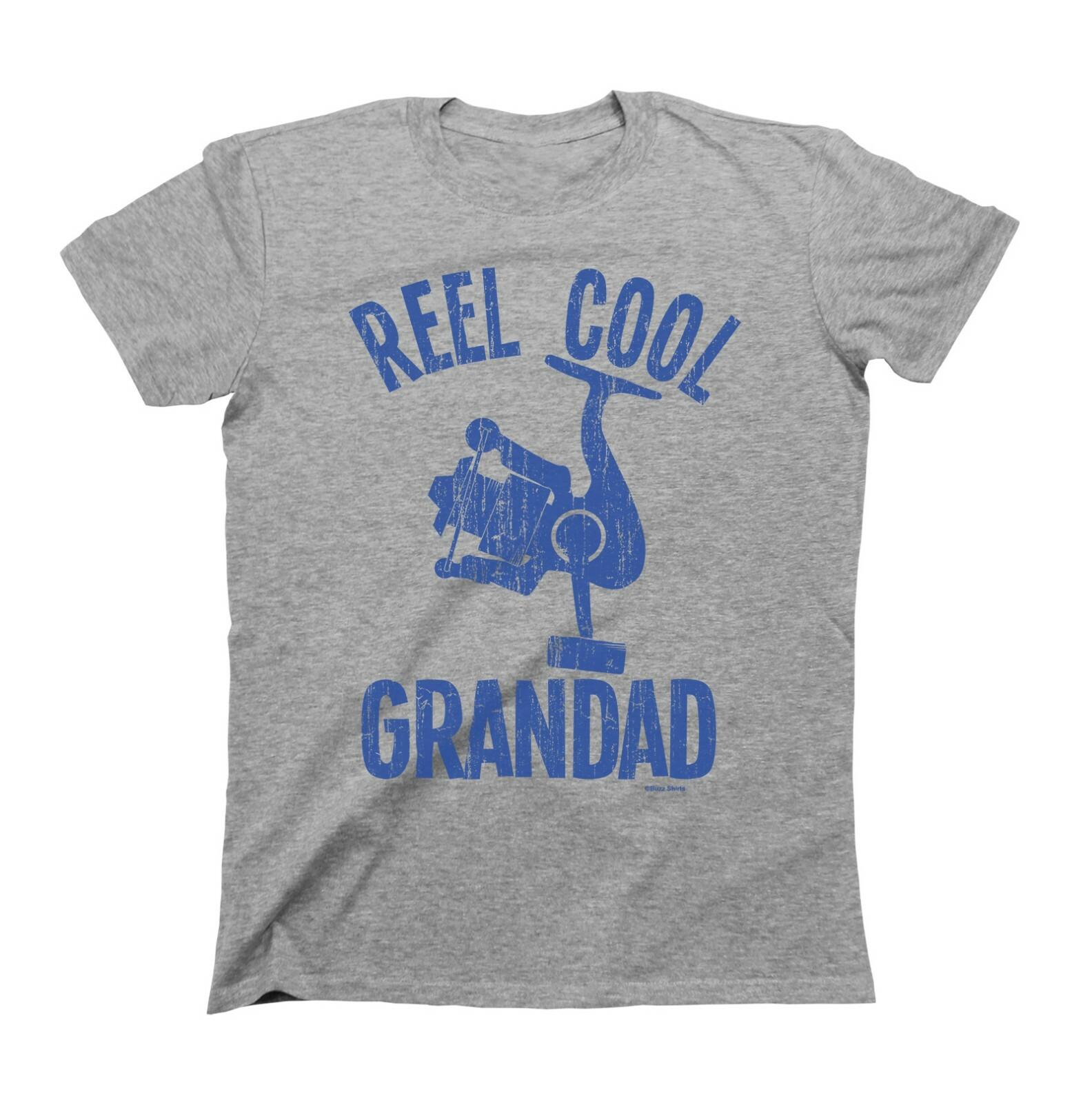 Reel Cool GRANDAD T-Shirt Mens Womens Tees Top Mens  Fishing Christmas Fisherman Grandfather L