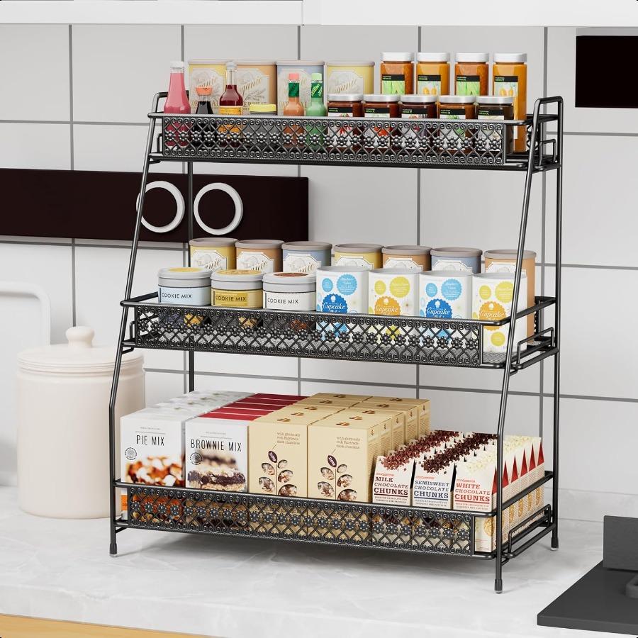 Spice Rack Organizer for Cabinet Bathroom Organizer Countertop Bathroom Counter Organizer Kitchen Countertop Organizer Bathroom