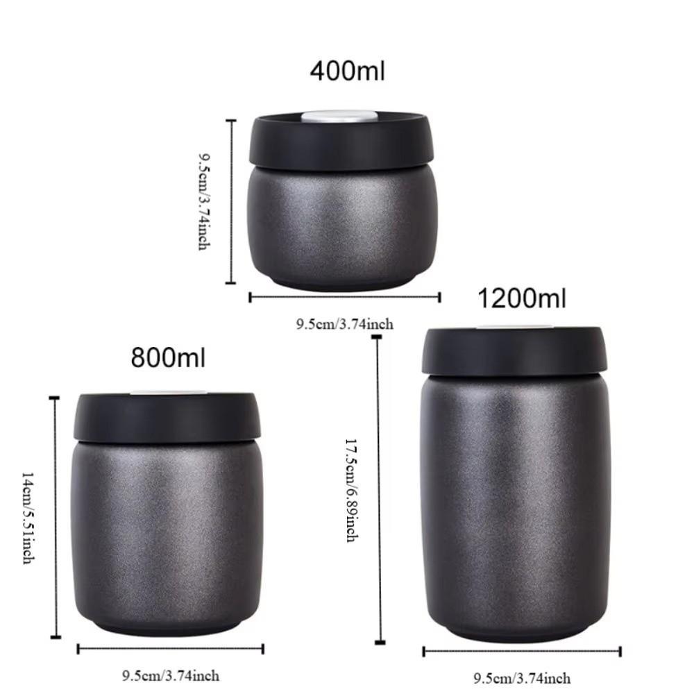 Stainless Steel Coffee Beans Vacuum Sealed Jug 400 800 1200ml Keep Fresh Coffee Vacuum Canister Large Capacity Sealed Tank
