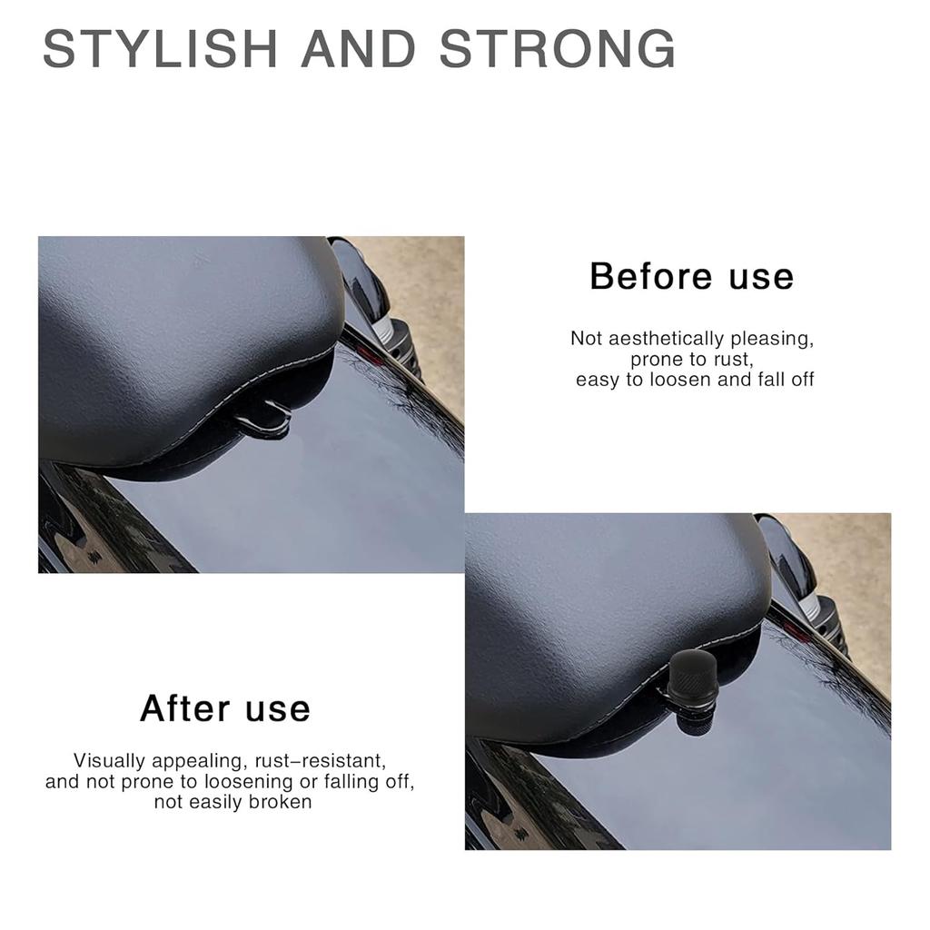 Black Aluminum Alloy Seat Bolt Screw Suitable To for Harley Davidson 1996-2024(1 Pc Bolt)