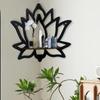 Wooden Lotus Hollow Decorative Rack Aromatherapy Organiser Essential Oil Candle Holder Wall Mounted Shelf Corner Shelf