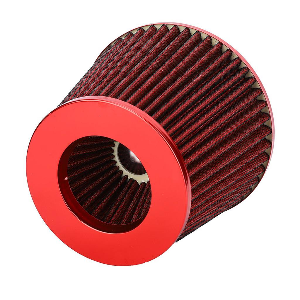 Car Universal 63mm Iron High Flow Air Multi Diameter Mushroom Head Air Filter Kit(Red)