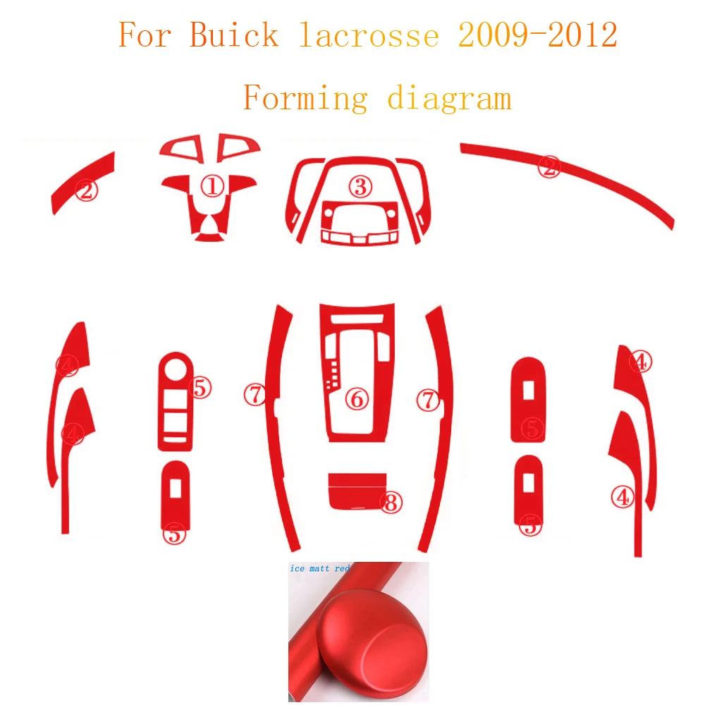 For Buick lacrosse 2009-2012 Interior Central Control Panel Door Handle Carbon Fiber Stickers Decals Car styling Accessorie