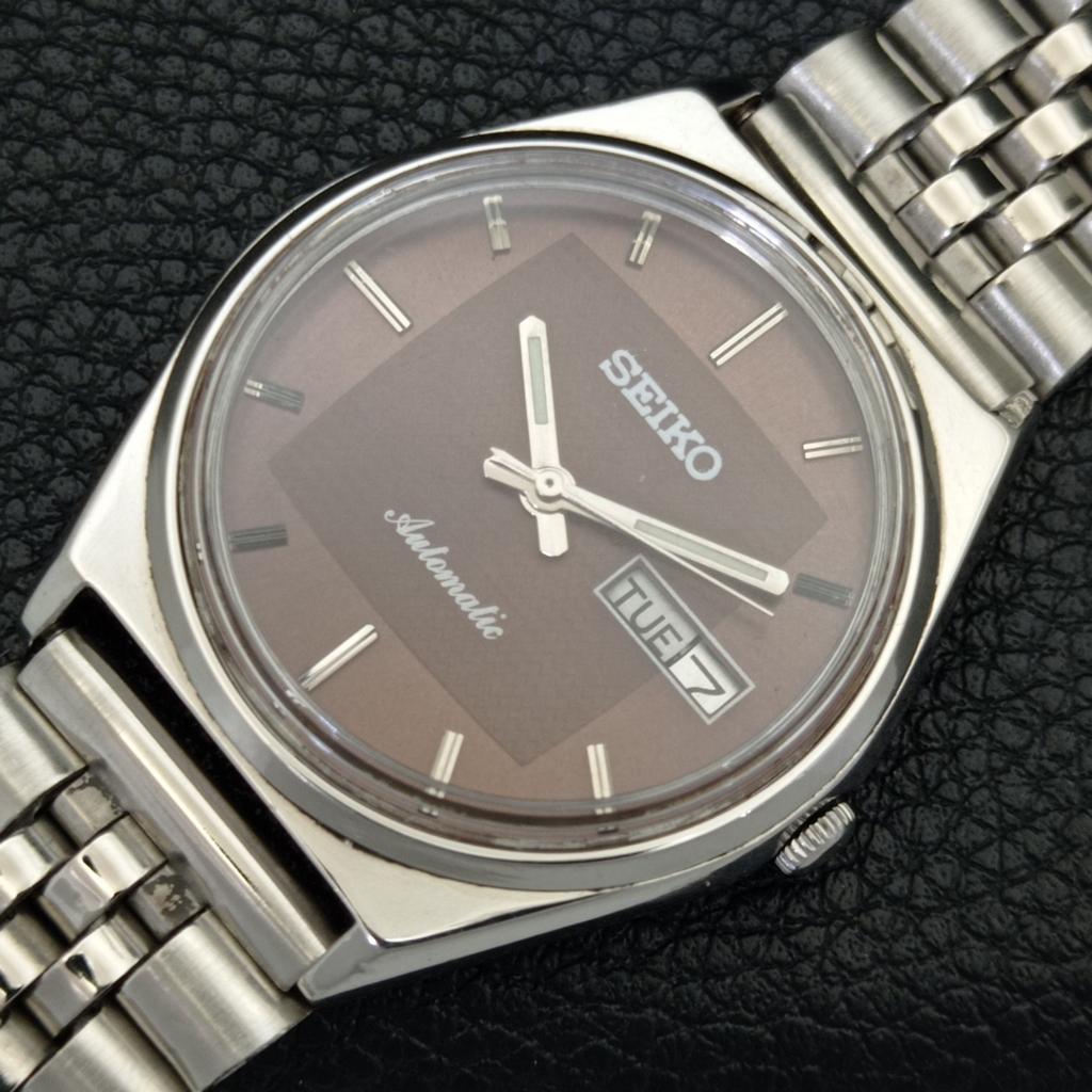 GENUINE VINTAGE SEIKO AUTOMATIC 6309A JAPAN MENS BROWN DIAL WATCH a702321-5 R124-a702321