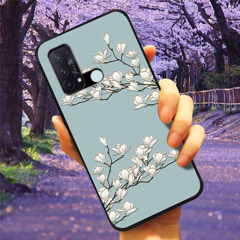 For OPPO Reno 5A 3A 7A Case 3D Relief Cartoon Silicone Back Cover for Oppo Reno7 A Reno3A Reno5A Cases Emboss Soft Cute A54 5G