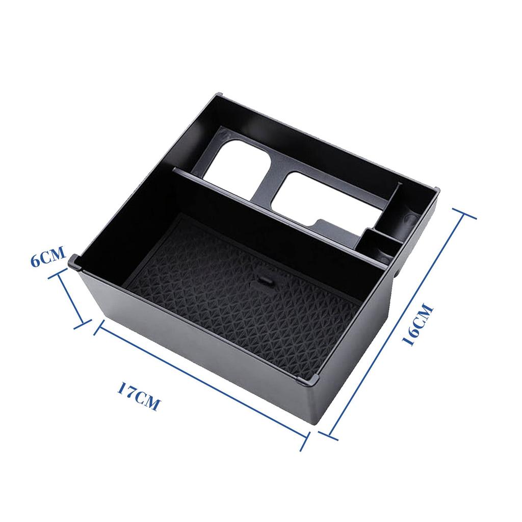 Coleya Custom Storage Box, Center Console Box, Accessories Tray, Armrest, USB Function, Rubber Mat,