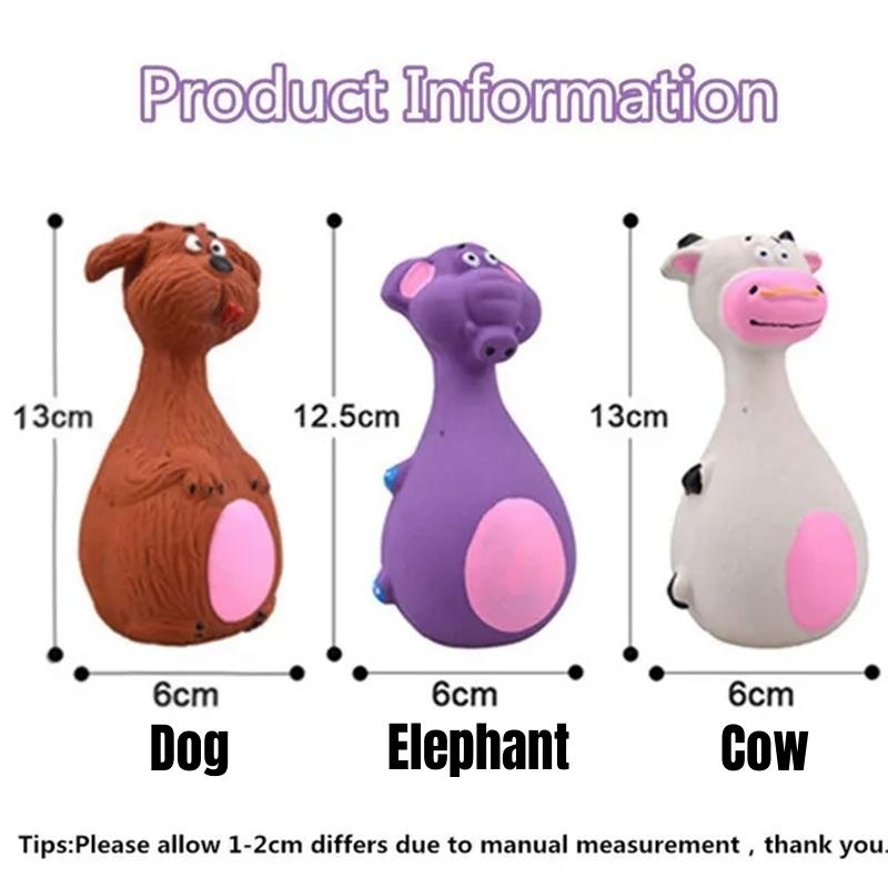 Jucărie interactivă pentru câini Jucării sigure de mestecat pentru câini din latex pentru mestecatori agresivi Jucărie scârțâitoare în formă de animal Cățeluș Jucării molare Câini Periuță de dinți