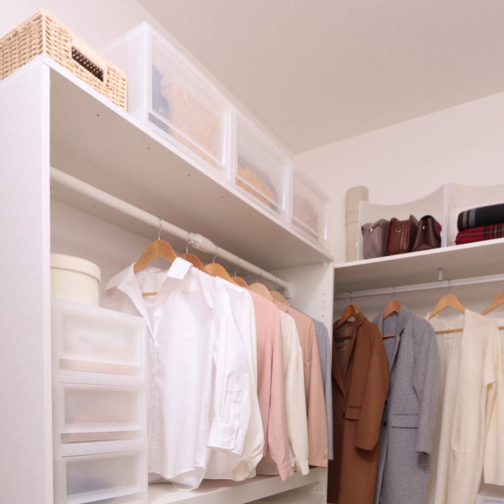 Iris Ohyama Storage Case Natural MD Size Closet Set of 3 (Deep) Walk-in MBC-MD