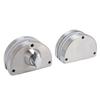 Serratura per Porta in Vetro Adatta per Vetro da 10 mm 12 mm Acciaio Inossidabile Doppi Catini Battente Spinta Scorrimento Controllo Accessi Ufficio Vetro