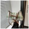 Casual Street Checkered Japanese Trend Simple Fashion Shoulder Armpit Crossbody Bag for Women