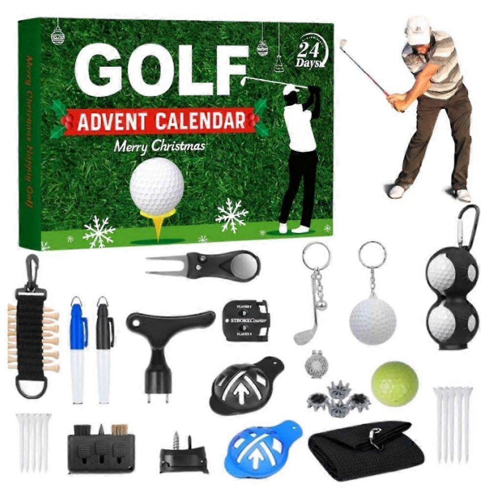 Golf Advent Calendar 2025, 24 Days Christmas Countdown Calendar with Golf Balls, Tees & Ball Markers