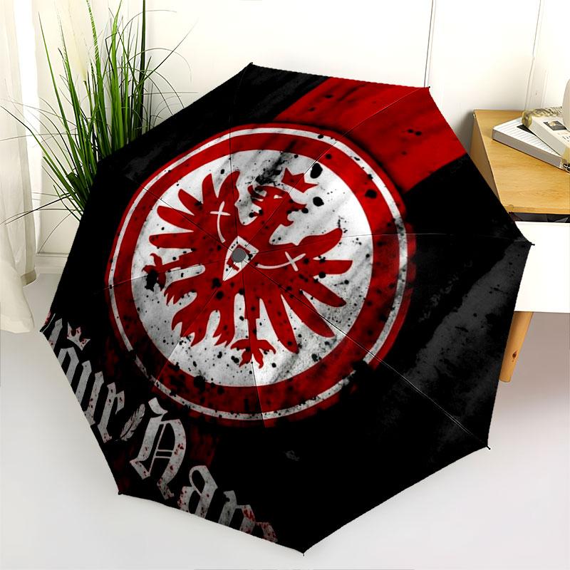 1 PC Automatic Folding Umbrella - Eintracht Frankfurt Custom Name Pattern, Portable & Foldable Design with 8 Ribs, Christmas Birthday Gifts