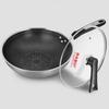 COOKER KING Stainless Steel Honeycomb Wok with Lid
