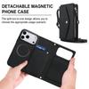 For iPhone 17 Pro Max/Air/17 Pro Wallet Case, RFID Blocking Card Holder, Detachable Magnetic Phone Cover with Crossbody Strap