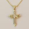 Personalized Cross Double Necklace Retro Fashion