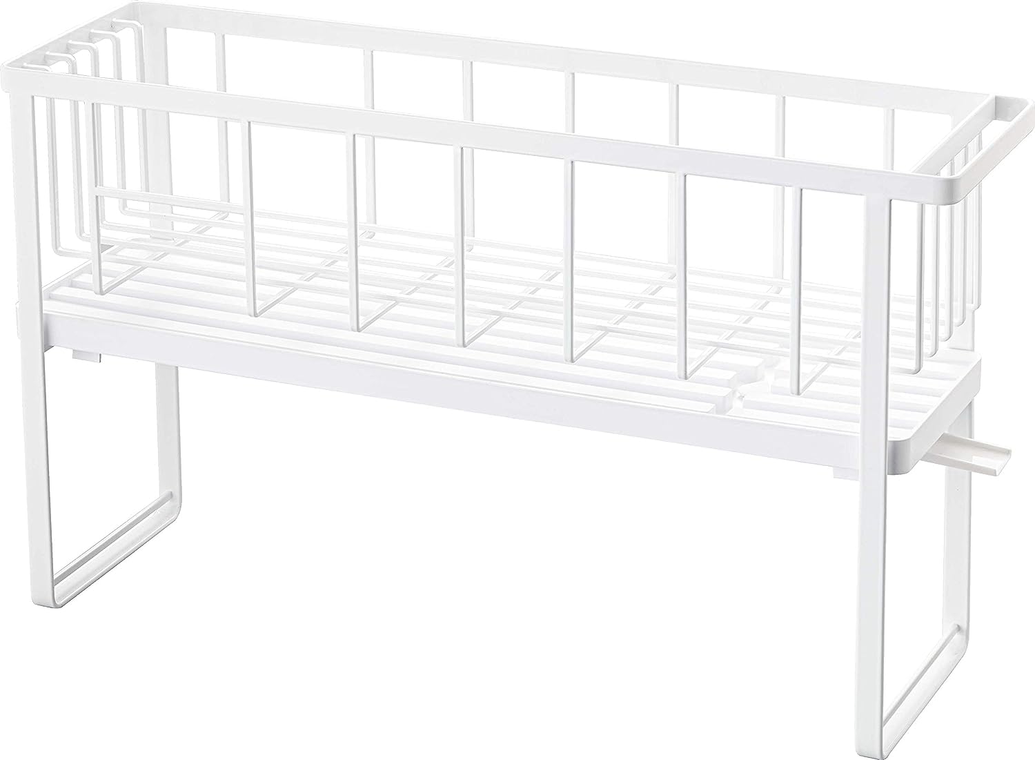 Dish dish drying slim wire 2 Tower by Yamazaki kitchen kitchen drainer, rack, three-way basket, tiers, brand, white, Jitsugyo, storage, goods,