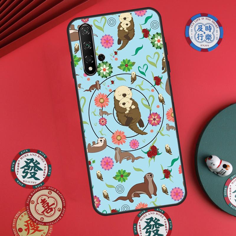 Sea Otter Pattern For Huawei Nova 12s 7i 8i 11i 12i Y73 Y70 Y90 Y60 Y72 Y61 Y91 9 10 SE P30 Pro P40 Lite Case