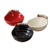 Decoration Fruit Bowl with Fork Geometric Pattern ABS Fruit Serving Plate Large Capacity With Fruit Fork Snack Plate