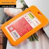 Vertical & Horizontal Double-Sided Transparent Employee Badge Holder with Color Options