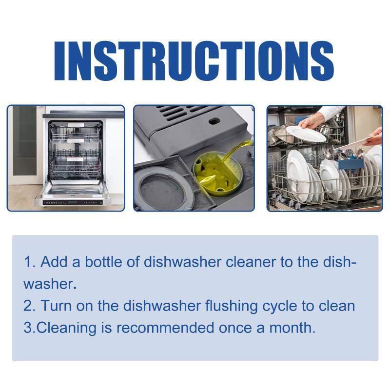 Jakehoe Dishwasher Cleaner Household Dish Cleaning Agent Tableware Detergent Remove Water Stains Grease and Dirt